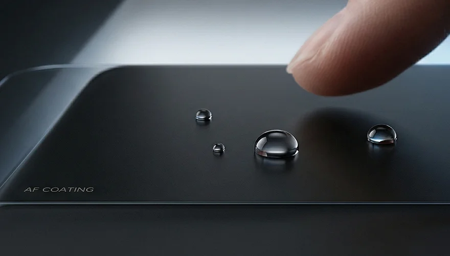 Anti-fingerprint coating surface technology