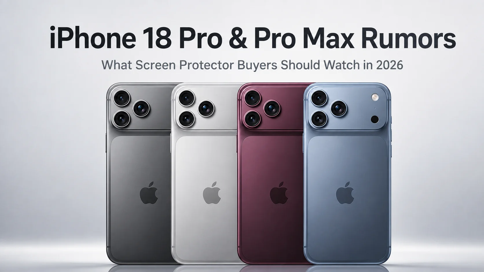 Rumored iPhone 18 Pro and Pro Max lineup for screen protector development